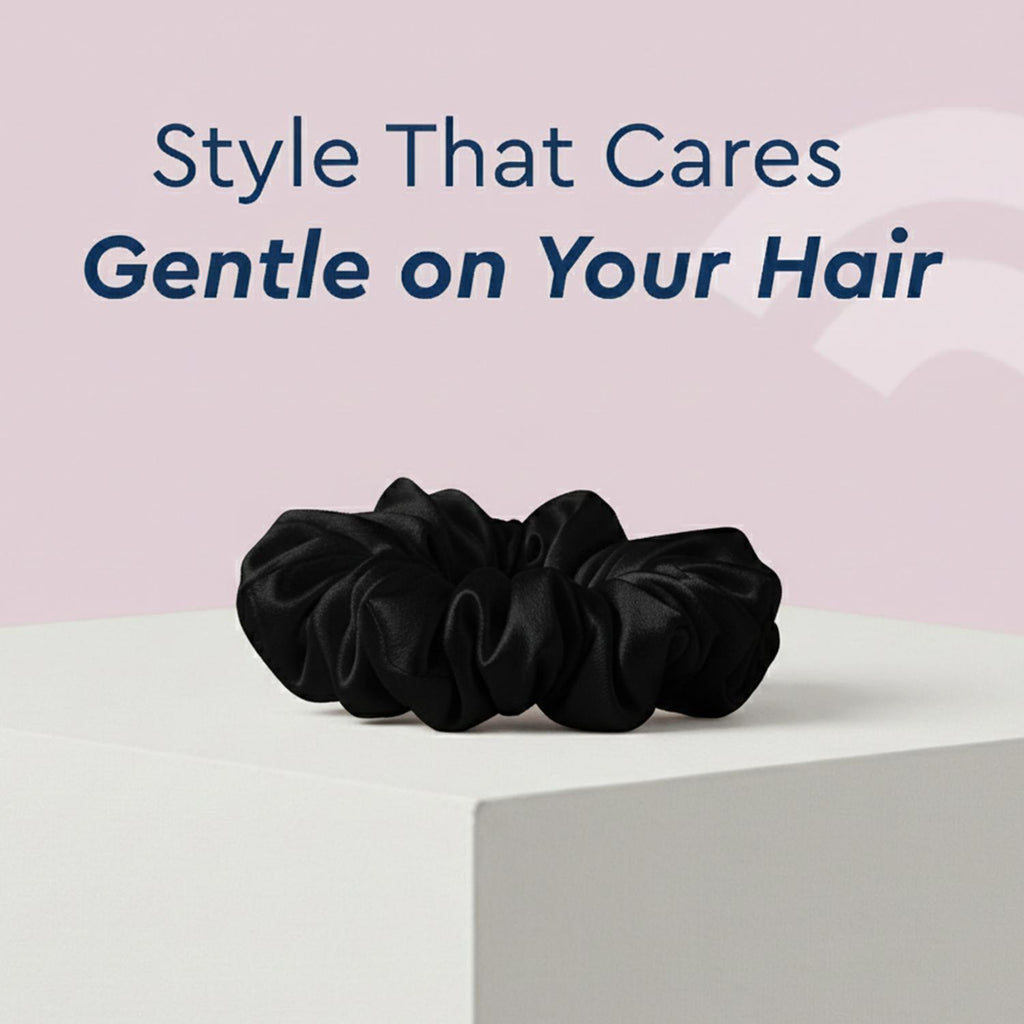 Black Satin Scrunchie