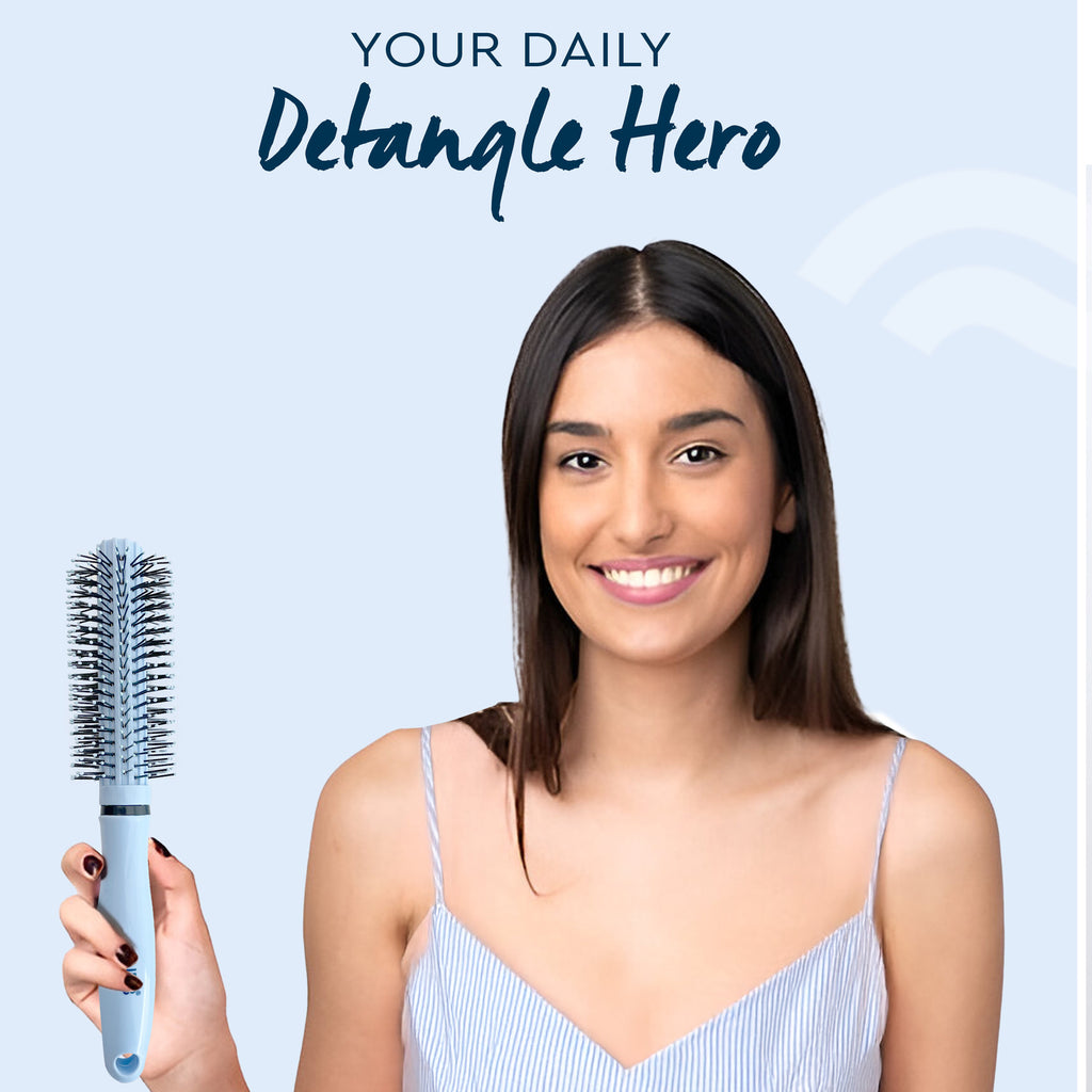 Santorini Hues Styling Combo (Round Hair Brush & Hair Comb)