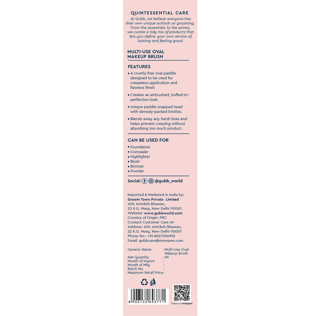 Multi-Use Oval Makeup Brush