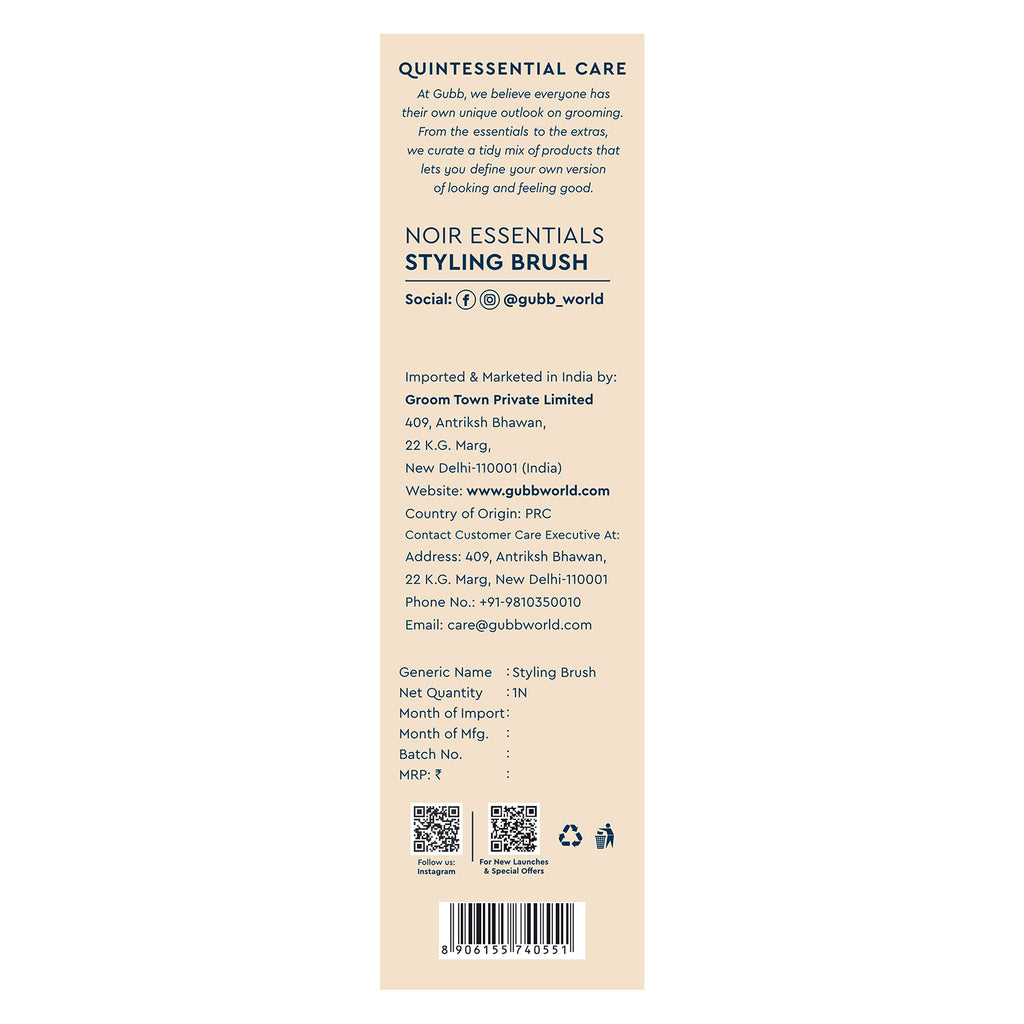 Noir Essential Styling Hair Brush