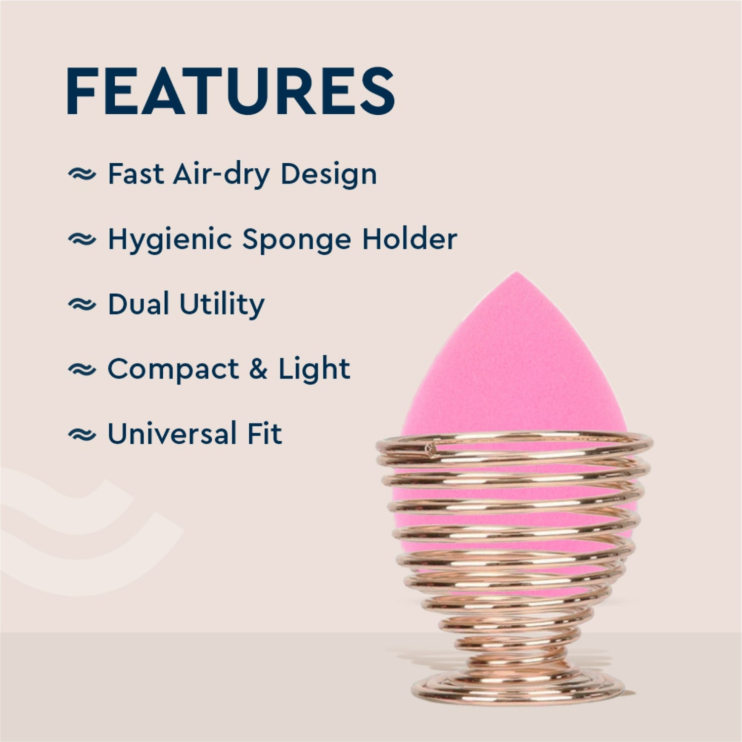 Makeup Blender Stand Gold