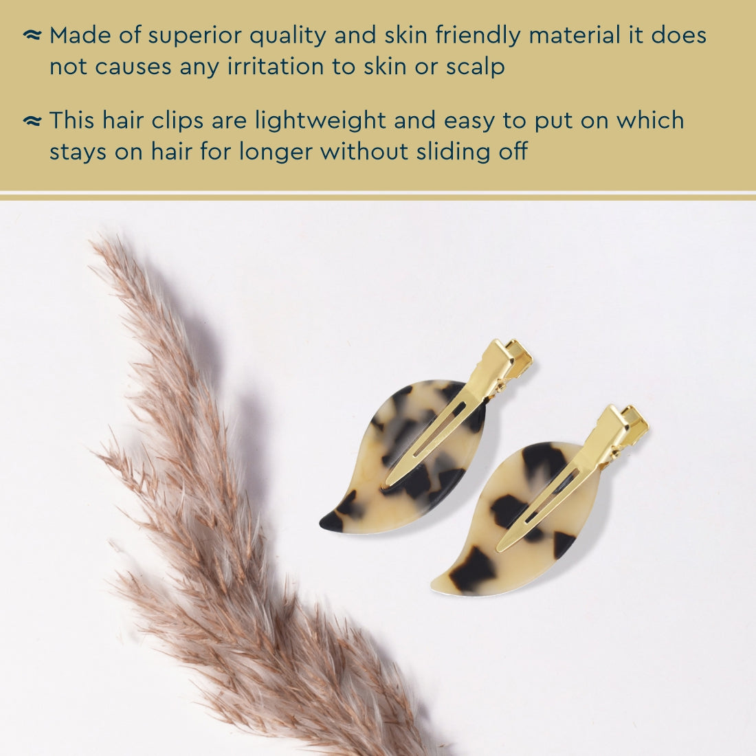 Caramel Delight Leaf Hair Clips