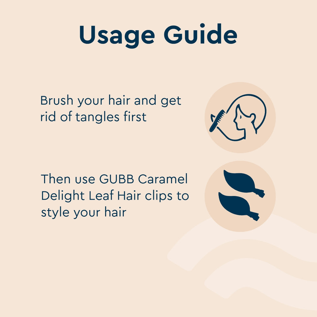 Caramel Delight Leaf Hair Clips