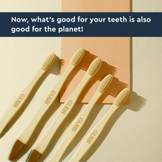 Adult Bamboo Toothbrush Beige (Pack Of 5)